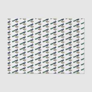 Heraldisch Vintage stilisierter Pfau auf Krone C Seidenpapier