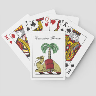 Heraldische Kamelpalme Farb Wappen Spielkarten