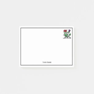Heraldische Rose & Distel Wappen Crest Farbe Post-it Klebezettel