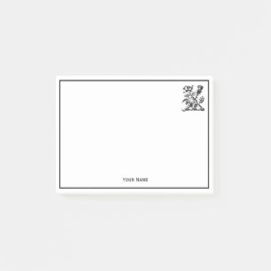Heraldische Rose & Distel Wappen Wappenschild Embl Post-it Klebezettel