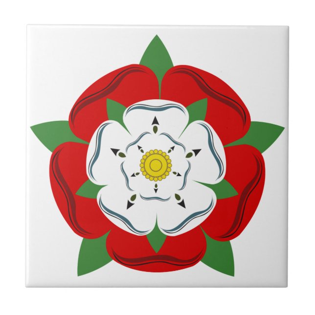 Heraldische Rose Fliese (Vorderseite)
