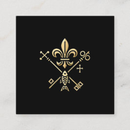 Heraldische Symbole  Quadratische Visitenkarte
