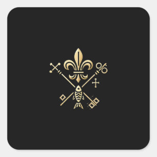 Heraldische Symbole Quadratischer Aufkleber