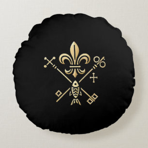 Heraldische Symbole Rundes Kissen