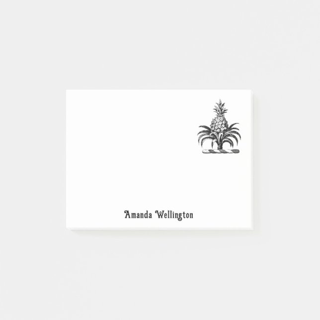 Heraldischer Ananas-Vorbote aus Wappen Post-it Klebezettel (Vorderseite)