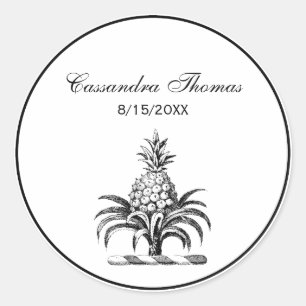 Heraldischer Ananas-Vorbote aus Wappen Runder Aufkleber