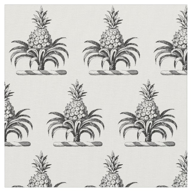 Heraldischer Ananas-Vorbote aus Wappen Stoff (Nahaufnahme)
