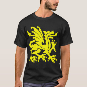 Heraldischer Drache 01 - Gelb T-Shirt