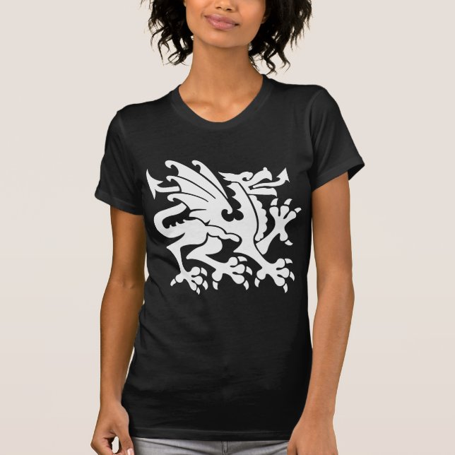 Heraldischer Drache 01 - Weiß T-Shirt (Vorderseite)
