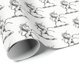 Heraldischer Einhornmütze für WaffenEmbleme Geschenkpapier
