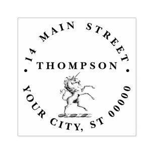 Heraldischer Einhornmütze für WaffenEmbleme Gummistempel