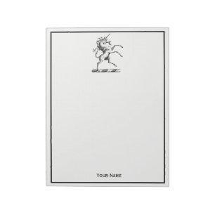 Heraldischer Einhornmütze für WaffenEmbleme Notizblock