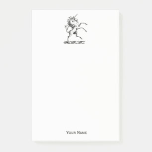 Heraldischer Einhornmütze für WaffenEmbleme Post-it Klebezettel