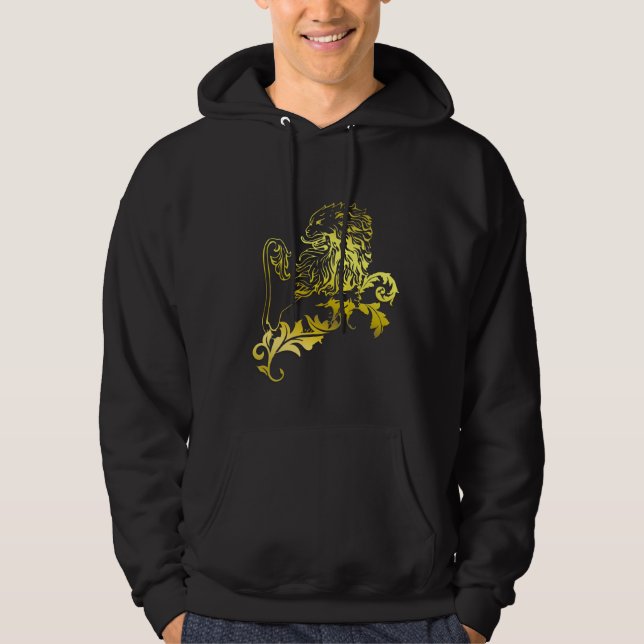 Heraldischer Goldlöwe - MyBlazons Kapuzenpullis Hoodie (Vorderseite)