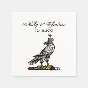 Heraldischer Jagdfalke mit Helmhaube C Serviette