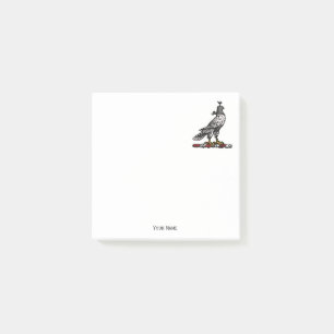 Heraldischer Jagdfalkenanzug Helm Hood C Post-it Klebezettel