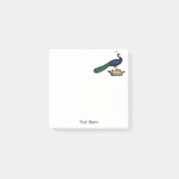 Heraldischer Vintage stilisierter Pfau auf Krone C