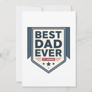 Heraldisches Best-Dad-Ever-Schild-Emblem-Design Feiertagskarte