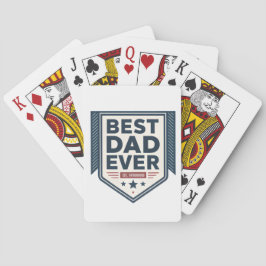 Heraldisches Best-Dad-Ever-Schild-Emblem-Design Spielkarten