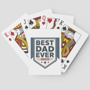 Heraldisches Best-Dad-Ever-Schild-Emblem-Design Spielkarten