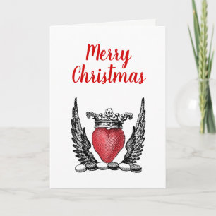 Heraldisches Herz mit Flügeln Wappen Weihnachten X