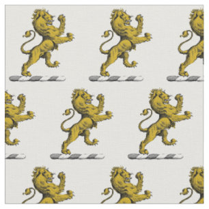 Heraldisches Löwen-Stehendes Wappenemblem C Stoff