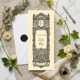 Heraldisches Monogramm Save-the-Date Einladung