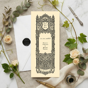 Heraldisches Monogramm Save-the-Date Einladung