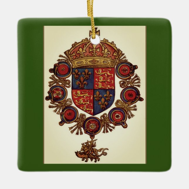 Heraldry mit Krone Keramikornament (Vorderseite)