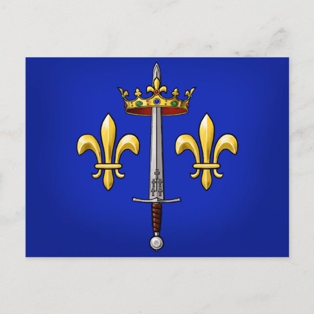 Heraldry of Joan of Arc Jeanne d'Arc Postkarte (Vorderseite)