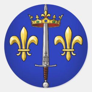 Heraldry of Joan of Arc Jeanne d'Arc Runder Aufkleber