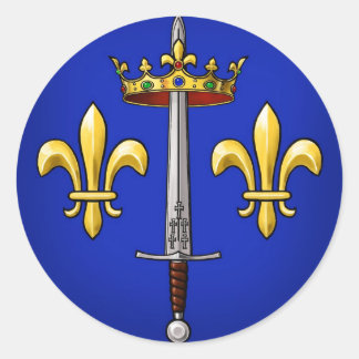 Heraldry of Joan of Arc Jeanne d'Arc Runder Aufkleber