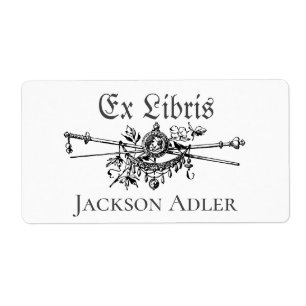 Heraldry Schwerter Personalisiert Ex Libris Buchze