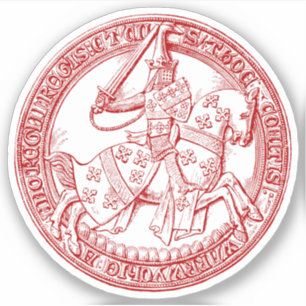 Heraldry-Siegel des mittelalterlichen Thomas de Be Aufkleber