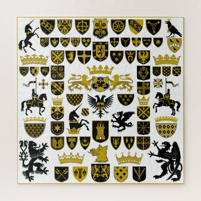 Heraldry Wappen, symbolische Designs. Puzzle (Vertikal)