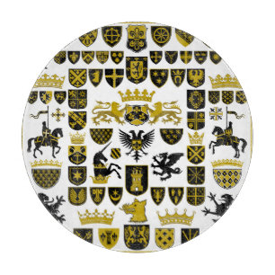 Heraldry Wappen, symbolische Designs. Schneidebrett