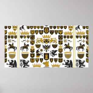 HERALDRY Wappen und Symbole Poster