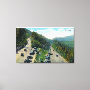 Herauf die Spur von der Haar-Button-Drehung, Leinwanddruck