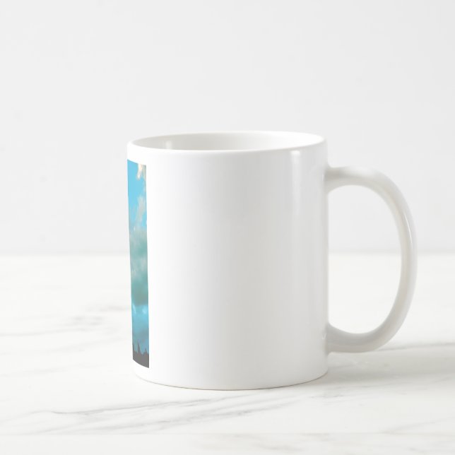 Herauf in die Wolken Kaffeetasse (Rechts)
