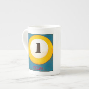 Herauf nahe Malerei Pool-des Balls der Nr.-eine Prozellantasse