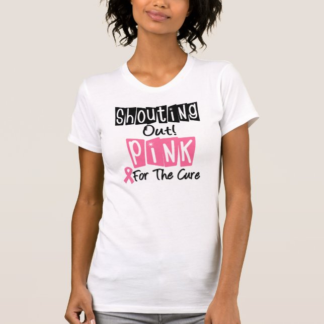 Heraus schreien Rosa für die Heilungs-T - Shirts (Vorderseite)