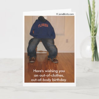 Heraus-von-Kleidung, Heraus-vonkörper Geburtstag Karte