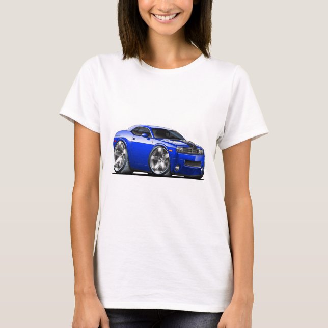 Herausforderer-Blau-Auto T-Shirt (Vorderseite)