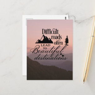 Herausfordernde Reisen, wunderschöne Ziele Postkarte