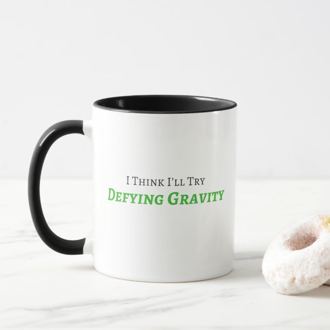 Herausfordernde Schwerkraft-Tasse Tasse (Mit Donut)