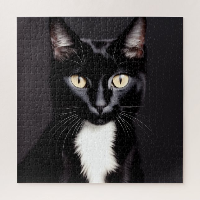 Herausforderung 676 Stück Schwarze Katze 20 x 20 Q Puzzle (Vertikal)