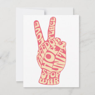 Herausforderung der 1960er Jahre - Freiheit und Li Feiertagskarte