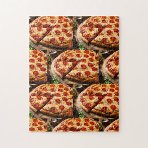 Herausforderung des Pizzapräuzzles Puzzle