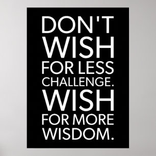 Herausforderung vs Weisheit - Fitness, Hustel, Erf Poster