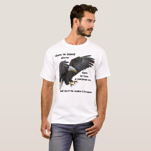 Herausforderung, zum allein, amerikanische T-Shirt